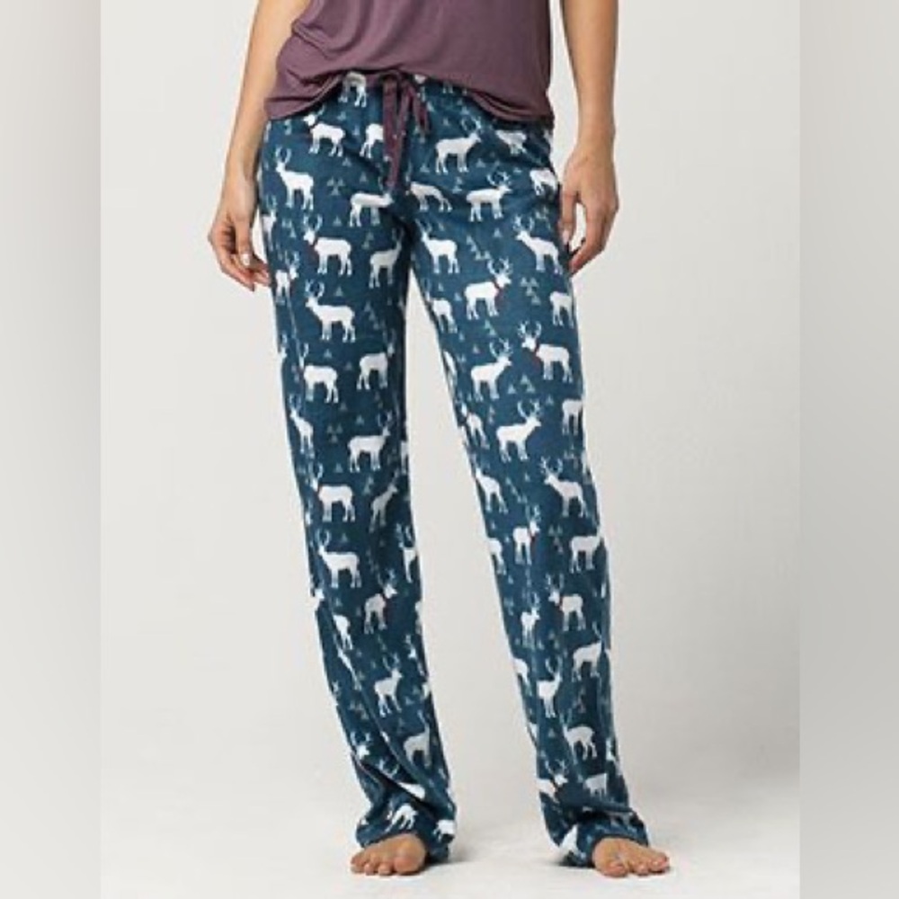 LAST CHANCE! Women's Moose Print Fleece Pajama Pants